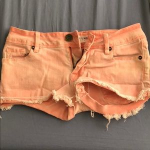 Bullhead Pink Denim Shorts